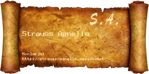 Strauss Agnella névjegykártya